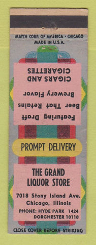 Matchbook Cover - Grand Liquor Store Chicago IL