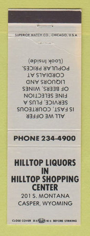 Matchbook Cover - Hilltop Liquors Casper WY