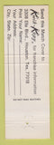 Matchbook Cover - Kwik Kopy Printing Sacramento CA