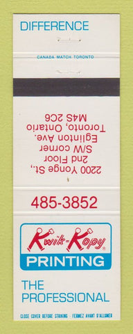 Matchbook Cover - Kwik Kopy Printing Toronto ON