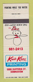 Matchbook Cover - Kwik Kopy Printing Downsview ON