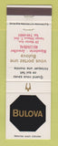 Matchbook Cover - Bulova Watches Bijouterie Jewelry Ottawa ON