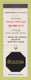 Matchbook Cover - Bulova Watches Montreal QC