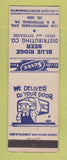 Matchbook Cover - Blue Ridge Beer Distributor Pittsburgh PA