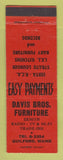 Matchbook Cover - Davis Bros Furniture Zenith Radio TV Guilford ME