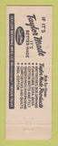 Matchbook Cover - Taylor Bedding Taylor TX Morning Glory 50th Anniversary