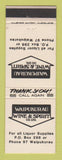 Matchbook Cover - Waipukurau Wine Spirits Liquor New Zealand WEAR
