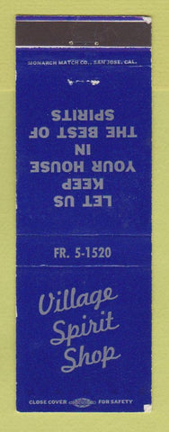 Matchbook Cover - Village Spirit Shop Liquor Redondo Beach CA WEAR