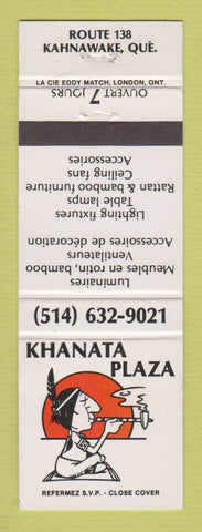 Matchbook Cover - Khanata Plaza Furniture Kahnawake QC