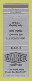 Matchbook Cover - Walker Furniture Toledo OH