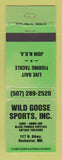 Matchbook Cover - Wild Goose Sporting Goods Rochester MN WORN