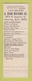 Matchbook Cover - Bicentennial Fashion Glasses Earrings Lansing MI girlie WEAR