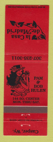 Matchbook Cover - La Casa de Madrid girlie Casper WY