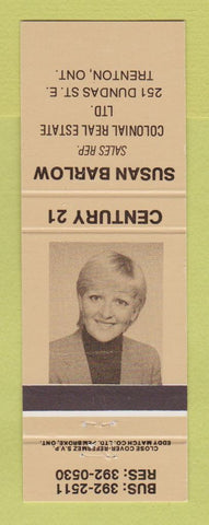 Matchbook Cover - Susan Barlow Colonial Real Estate Trenton ON