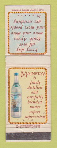Matchbook Cover - Mainstay Liquor South Africa