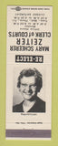 Matchbook Cover - Mary Scheerer Zeiter Clerk of Courts
