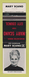 Matchbook Cover - Mary Scano for City Council Worcester MA