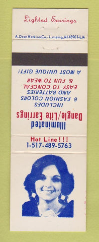 Matchbook Cover - Dangle Lite Earrings A Dean Watkins Lansing MI