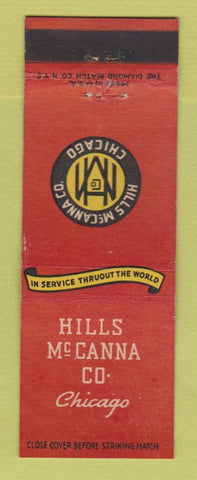 Matchbook Cover - Hills McCanna Chicago IL Valves Pumps