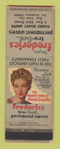 Matchbook Cover - Frederic Wave Pierre Beauty Salon New York City girlie WEAR