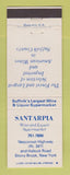 Matchbook Cover - Santarpia Wine Liquor Store Stony Brook NY