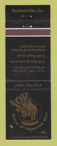 Matchbook Cover - Joy Jug Liquor Porterville CA