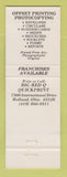 Matchbook Cover - Big Red Q Printing Bellefontaine OH WEAR