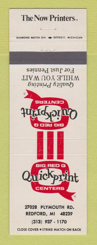 Matchbook Cover - Big Red Q Printing Redford MI