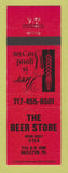 Matchbook Cover - The Beer Store Liquor Hazleton PA RED