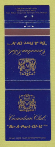 Matchbook Cover - Canadian Club Whiskey Liquor Farmington Hills MI
