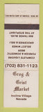Matchbook Cover - Grog & Grist Market Liquor Incline Village NV WEAR