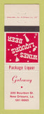 Matchbook Cover - Gateway Liquor New Orleans LA
