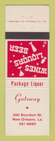 Matchbook Cover - Gateway Liquor New Orleans LA