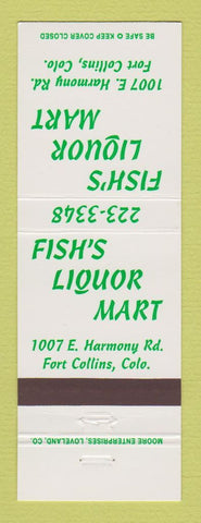 Matchbook Cover - Fish's Liquor Mart Fort Collins Colorado