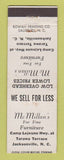 Matchbook Cover - McMillan's Furniture Jacksonville NC WEAR