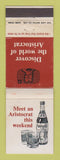 Matchbook Cover - Aristocrat Brandy Liquor South Africa