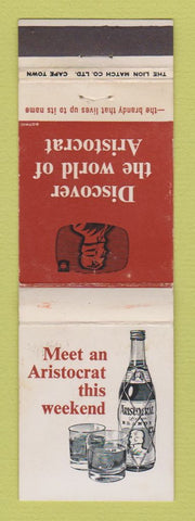 Matchbook Cover - Aristocrat Brandy Liquor South Africa