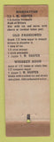 Matchbook Cover - IW Harper Whiskey Thomas Bros Port Arthur TX WORN