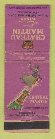 Matchbook Cover - Chateau Martin Wines girlie WORN