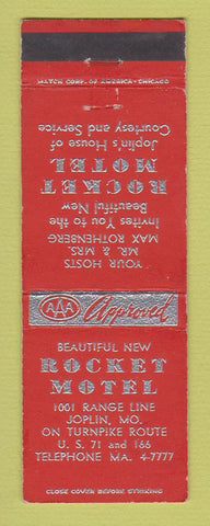 Matchbook Cover - Rocket Motel Joplin MO