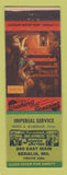Matchbook Cover - Imperial Service auto repair Sedalia MO