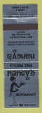 Matchbook Cover - Nancy's Restaurant Sturtevant WI girlie
