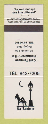 Matchbook Cover - La Lanterne Cafe Restaurant Magog QC girlie