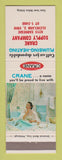 Matchbook Cover - Crane Plumbing Heating Supply Cleveland OH girlie