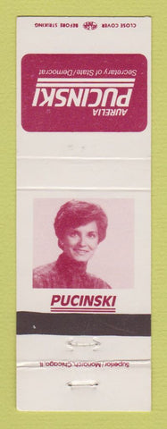Matchbook Cover - Aurelia Pucinski Secretary of State IL Illinois