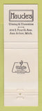 Matchbook Cover - Maude's Restaurant Ann Arbor MI girlie