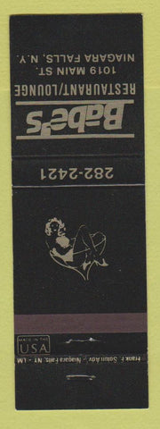Matchbook Cover - Babe's Restaurant Lounge Niagara Falls NY girlie