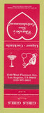 Matchbook Cover - Charlie's Live Entertainment Strip Club girlie Los Angeles CA