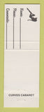 Matchbook Cover - Curves Cabaret Strip Club Tuscon AZ girlie