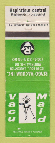 Matchbook Cover - Vacu Maid Reygo Vacuum Montreal QC girlie